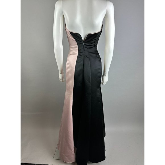 Vtg 90s y2k Jessica McClintock Black Pink Strapless Fairy Prom Dress Size 4 - Picture 8 of 8